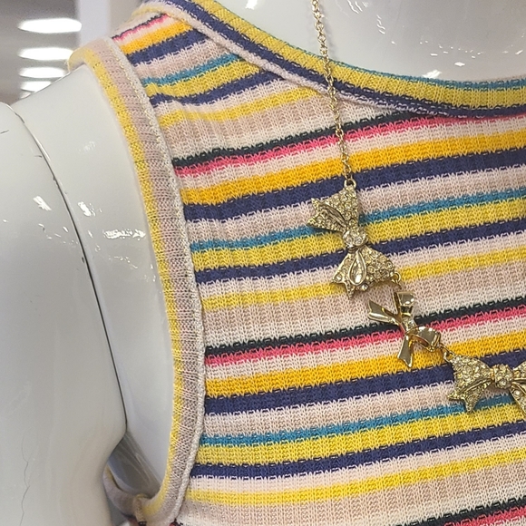 Buffalo David Bitton Ribbed Striped Tank Top & Skirt Set | 2-Piece Knit Outfit - Picture 2 of 6